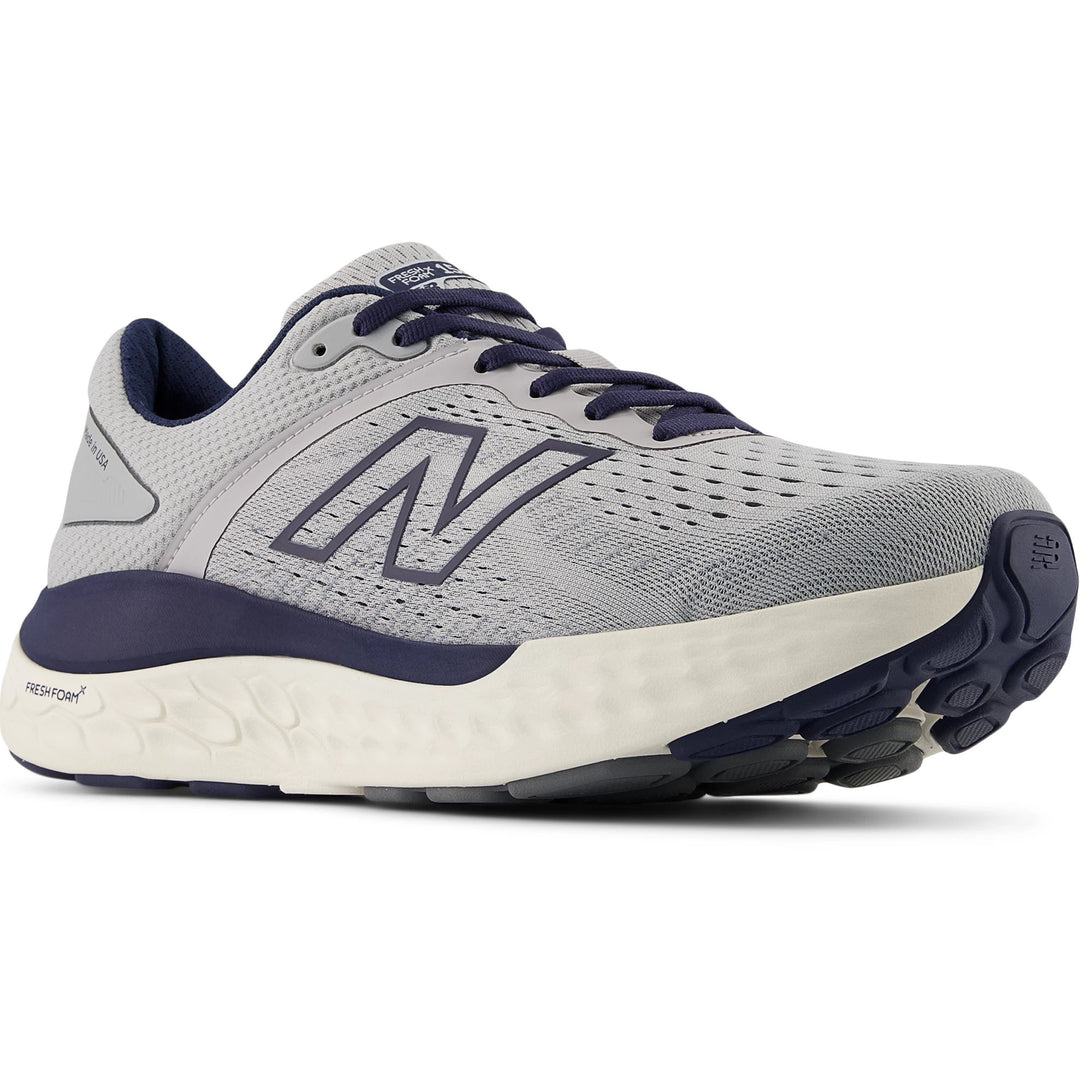 Pair of New Balance Men's Made in USA 1540 v4 Running Shoes in Aluminum Grey/NB Navy