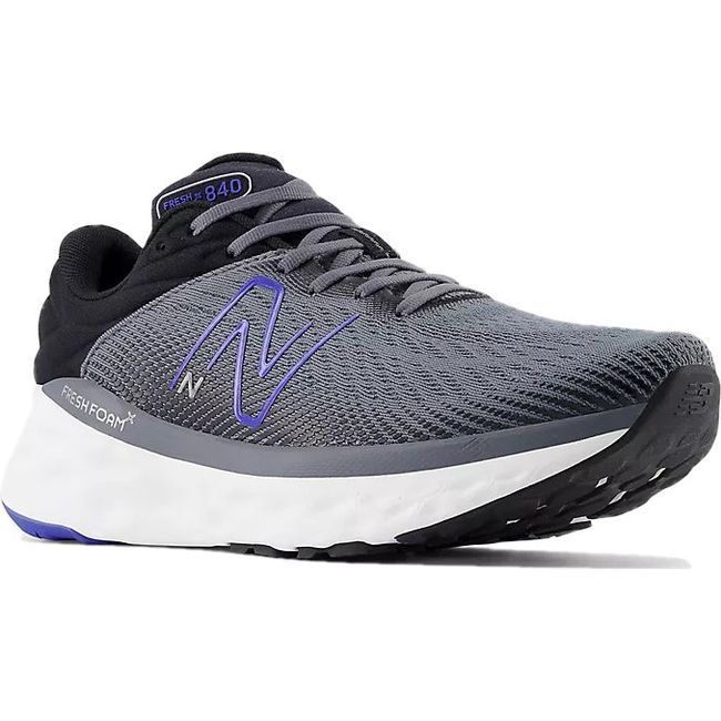 New Balance Men's Fresh Foam X 840 V1 Running Shoe CASTLEROCK/ MARINE BLUE/ BLACK M840FCB