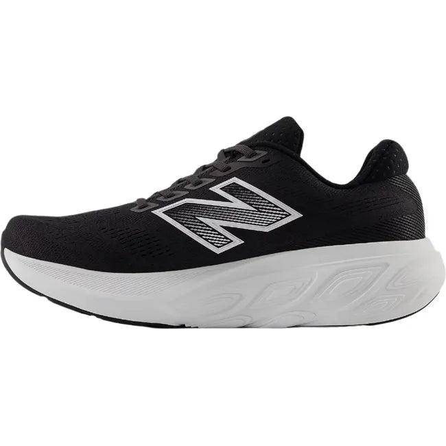 Medial side of New Balance Men's Fresh Foam X 880 V15 Running Shoe in black with white sole