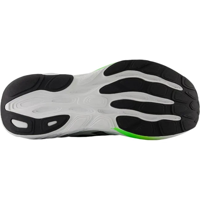 Sole of New Balance Men's Fresh Foam X 880 V15 Running Shoe in grey and electric jade