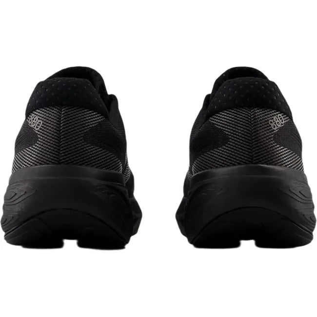 Heels of New Balance Men's Fresh Foam X 880v15 Running Shoes in all black