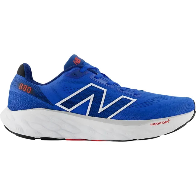 Lateral side of Mens New Balance Fresh Foam X 880v14 Running Shoe. Blue Oasis color with white sole