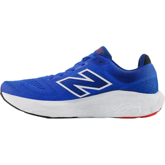 Medial side of Mens New Balance Fresh Foam X 880v14 Running Shoe. Blue Oasis color with white sole