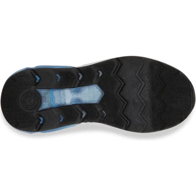 Black sole of Kids' Stride Rite Surge Bounce Light Up Sneaker in grey and blue