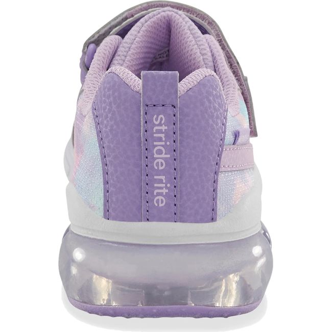 Heel of Kids' Stride Rite Surge Bounce Light Up Sneaker in Lilac