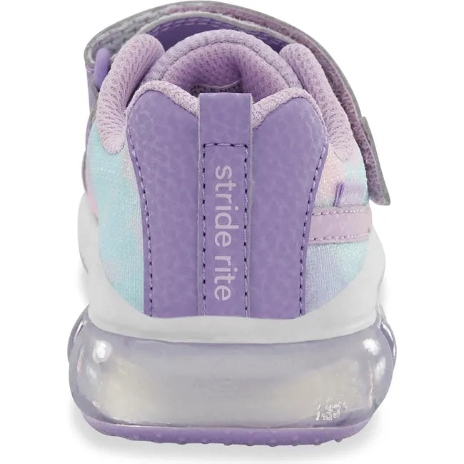 Heel of Little Kids' Stride Rite Surge Bounce Light Up Sneaker in Lilac
