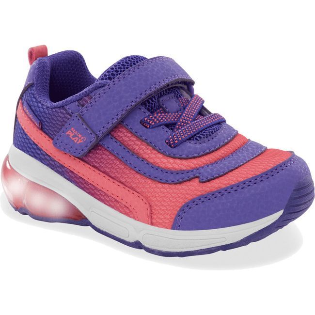 Stride Rite Kids' Made2Play Light Up Surge Bounce Sneaker Purple Multi BG037103