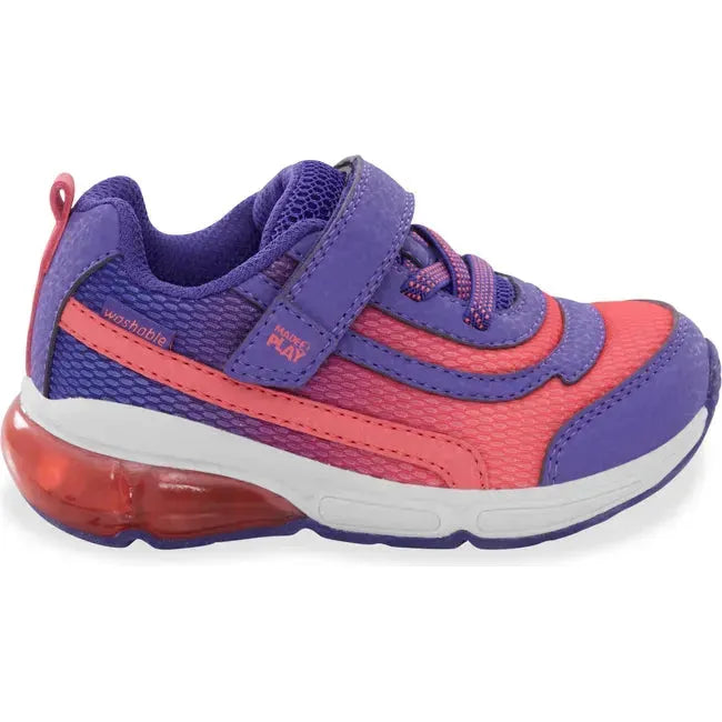 Stride Rite Kids' Made2Play Light Up Surge Bounce Sneaker Purple Multi BG037103