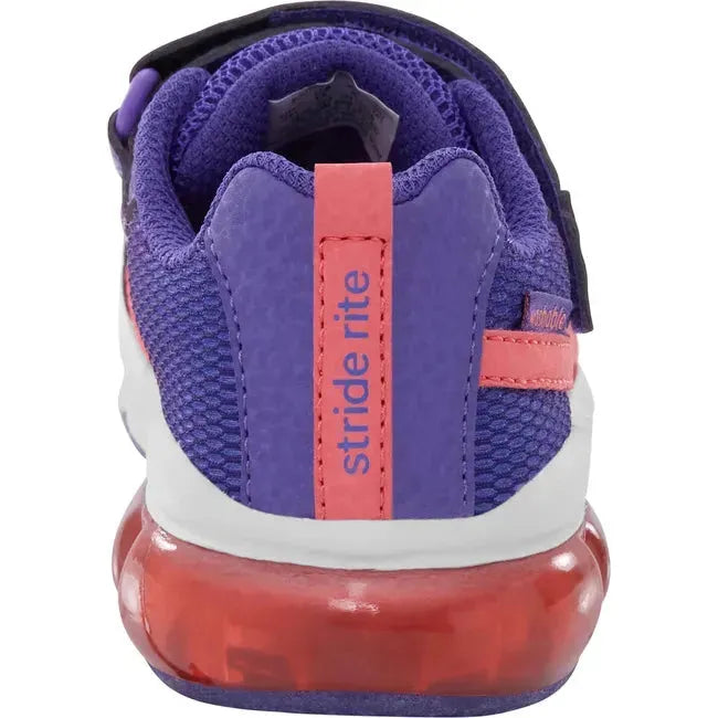 Stride Rite Kids' Made2Play Light Up Surge Bounce Sneaker Purple Multi BG037103