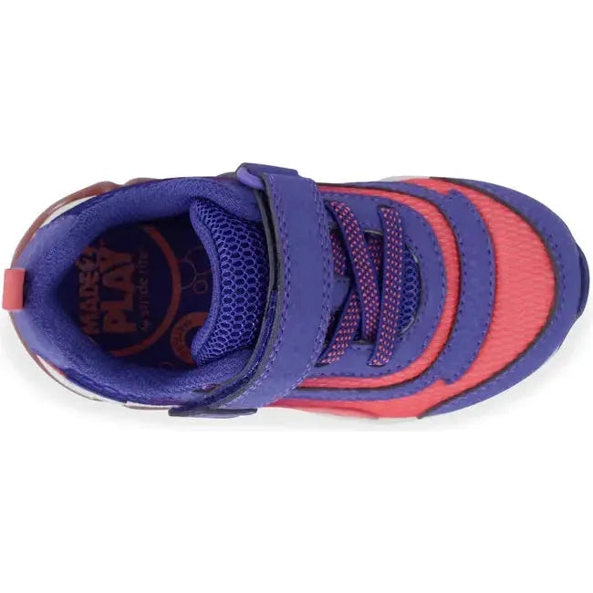 Stride Rite Kids' Made2Play Light Up Surge Bounce Sneaker Purple Multi BG037103