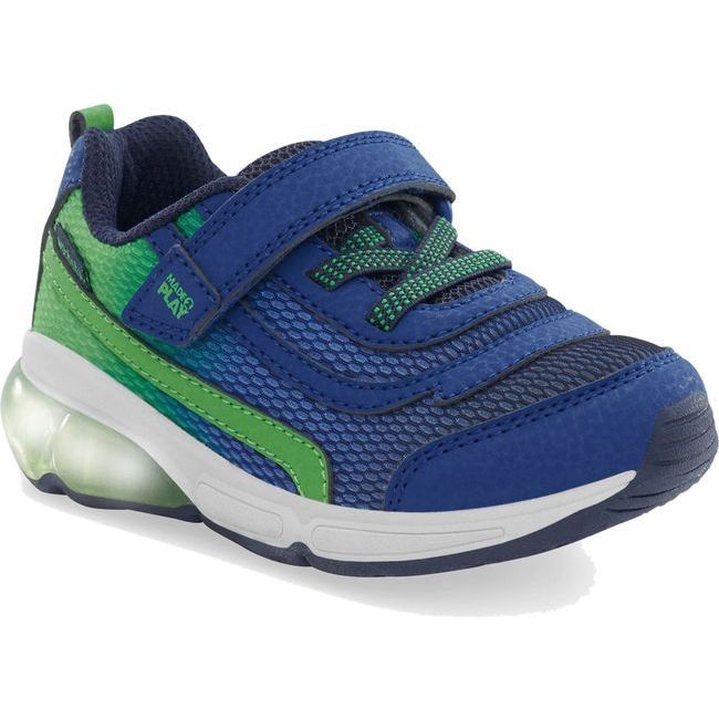 Stride Rite Kids' Made2Play Light Up Surge Bounce Sneaker Navy/Green BB037201