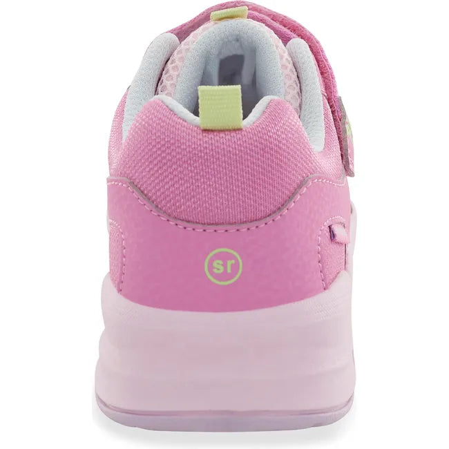 Heel of Kids' Stride Rite Made2Play Player Sneaker in Light Pink 