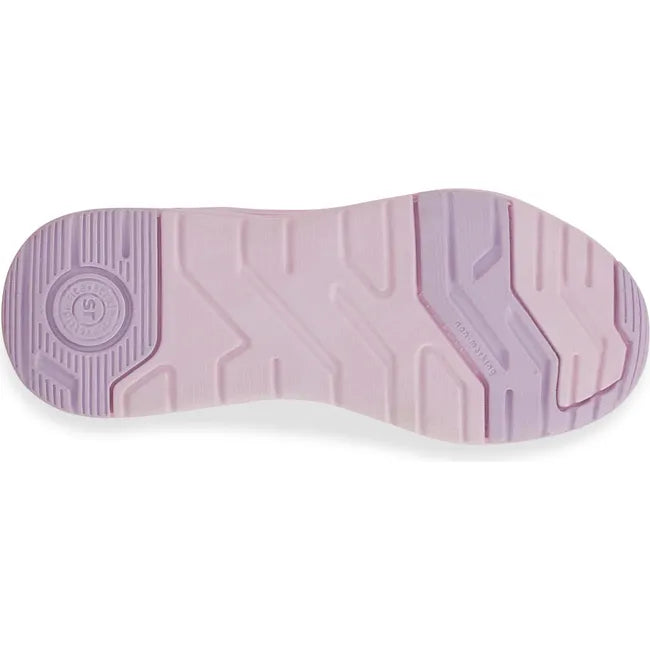 Sole of Kids' Stride Rite Made2Play Player Sneaker in Light Pink 