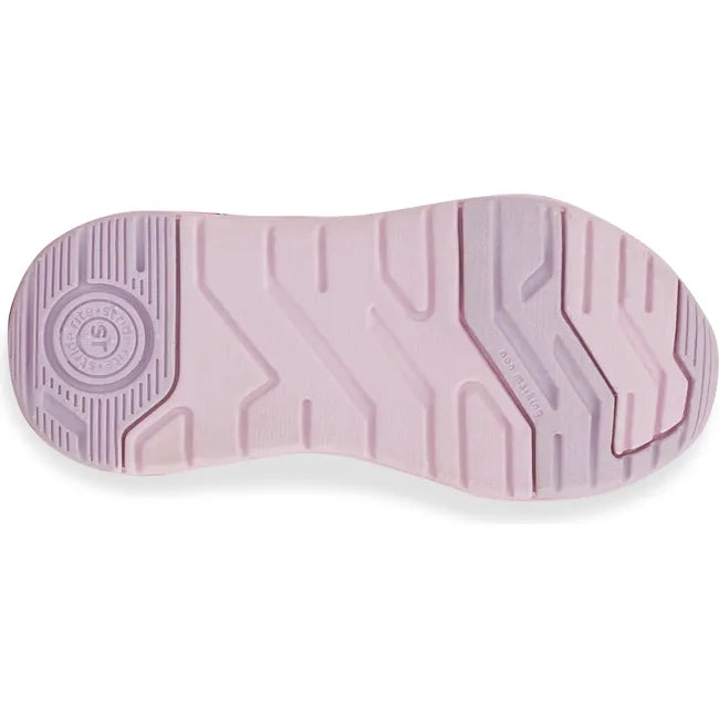 Sole of Little Kids' Stride Rite Made2Play Player Sneaker in Light Pink 