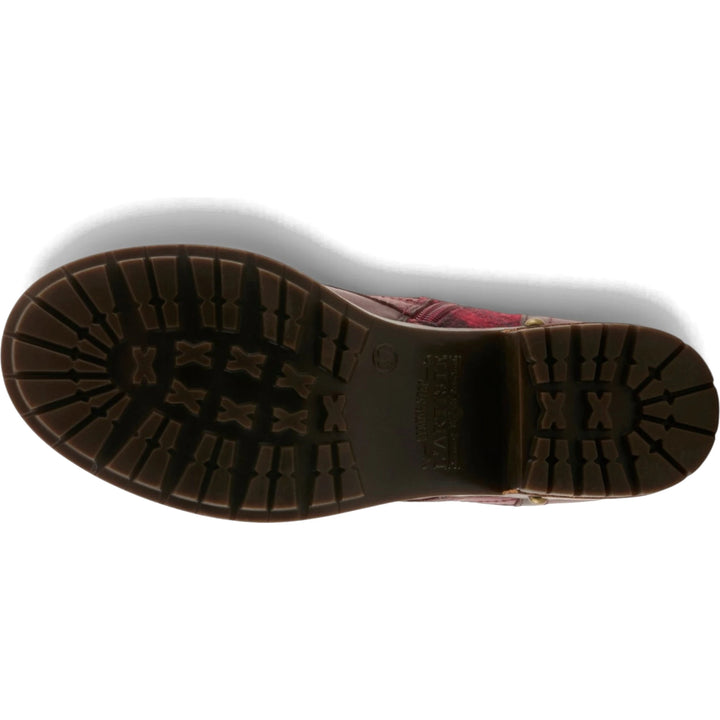 Sole of bordeaux multi leather and plaid L&