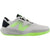 Lateral side of Men's FuelCell 769v4 New Balance Tennis Shoe in gray with neon green accents