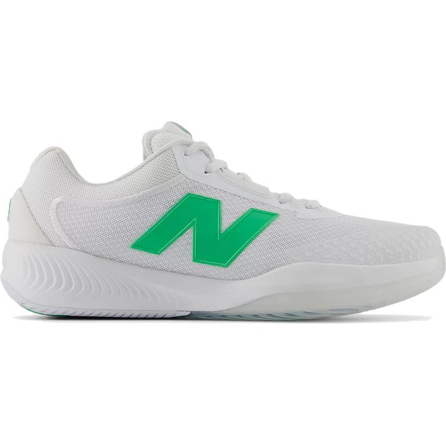 Lateral side of Men's New Balance 996 V6 Tennis Shoe in White and Green Apple