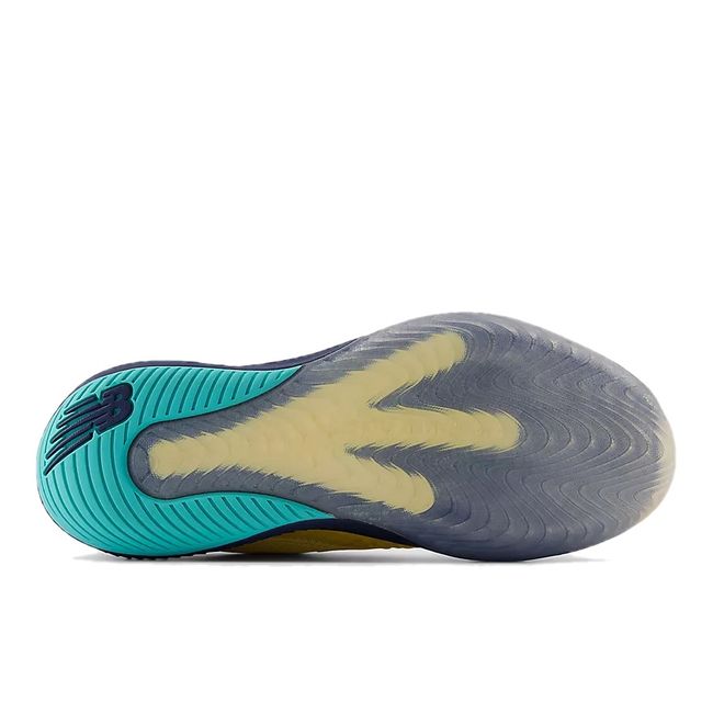 Sole of New Balance Men's 996 V6 Tennis Shoe in nb navy and parchment yellow