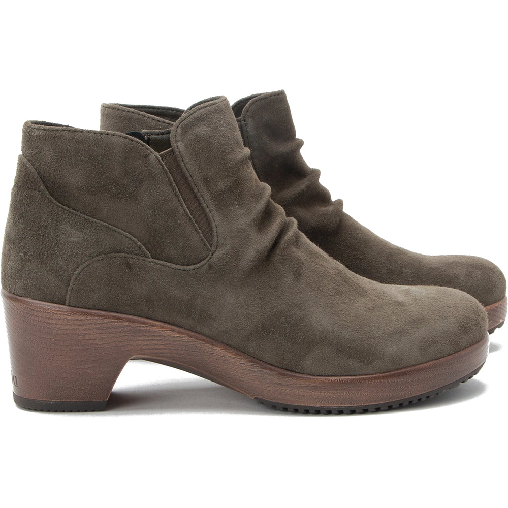 Alegria Women's Melina Bootie in Matcha, lateral view