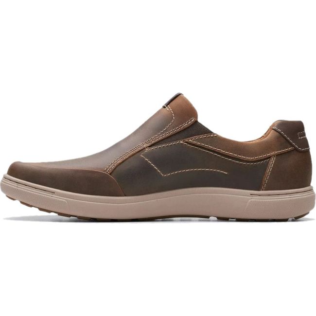 Clarks Men&#39;s Mapstone Step Slip On Shoe Beeswax Leather 26176890