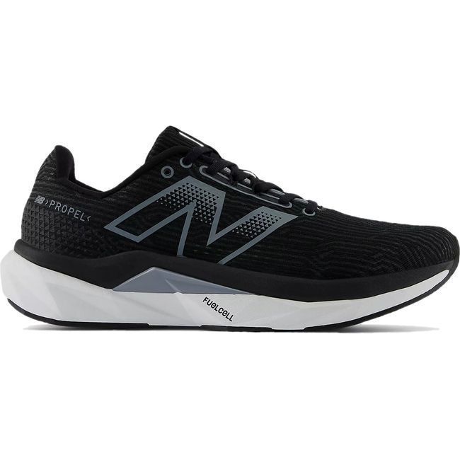 New Balance Men's FuelCell Propel V5 Running Shoe Black/White/Steel MFCPRLB5