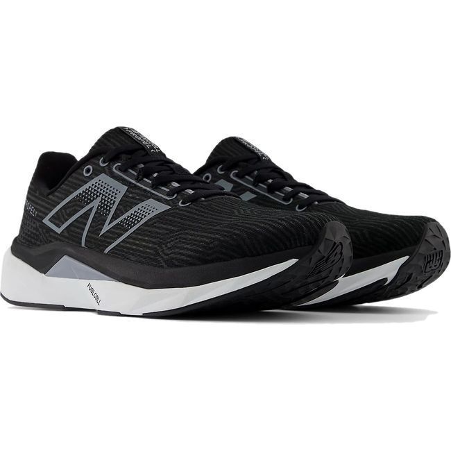 New Balance Men's FuelCell Propel V5 Running Shoe Black/White/Steel MFCPRLB5