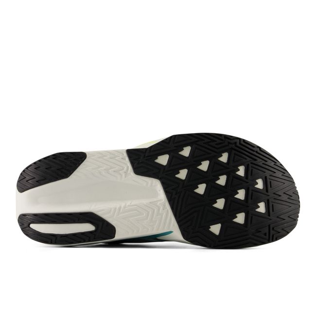 New Balance FuelCell Rebel V5 running shoe outsole tread view.