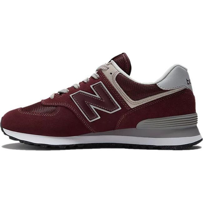New Balance Unisex 574 Lifestyle Shoe MAROON/WHITE U574HMG