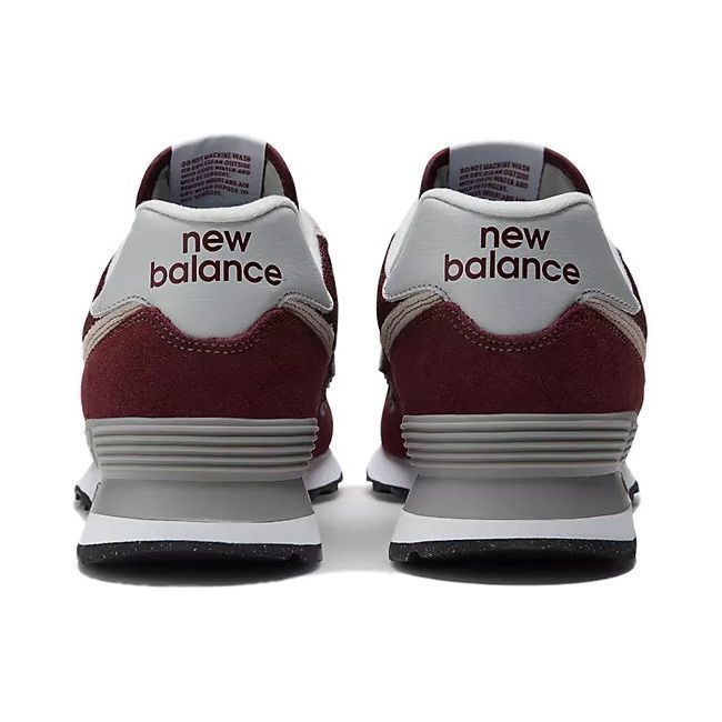 New Balance Unisex 574 Lifestyle Shoe MAROON/WHITE U574HMG