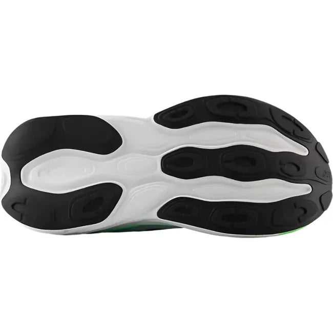 Sole of New Balance Men's Fresh Foam X More V5 Running Shoe in Ice blue and Jade