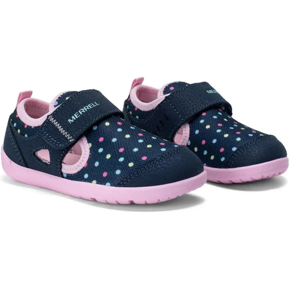 Pair of Merrell Kids' Bare Steps H2O Water Shoe (Toddler) in Navy