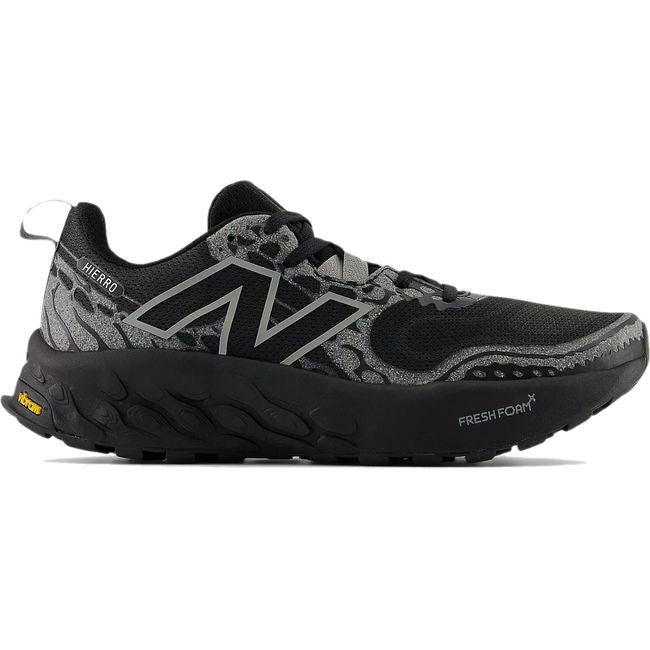 New Balance Men&#39;s Fresh Foam X Hierro V8 Trail Running Shoe Black/Shadow Grey MTHIERK8