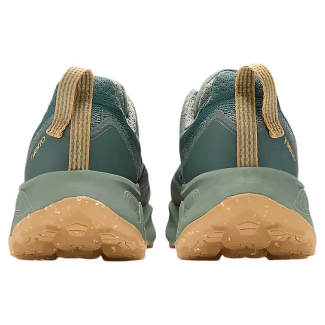 Heels of New Balance Men's Fresh Foam X Hierro V9 Trail Running Shoes in juniper green