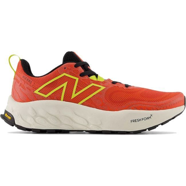 New Balance Men's Fresh Foam X Hierro V8 Trail Running Shoe  NEO FLAME/TEA TREE/ANGORA MTHIERR8