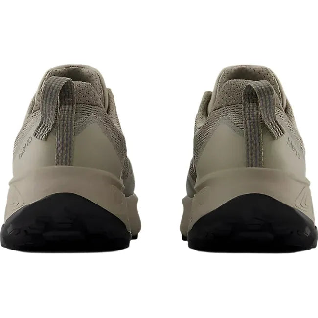 Heels of New Balance Men's Fresh Foam X Hierro V9 Trail Running Shoes in arid stone beige