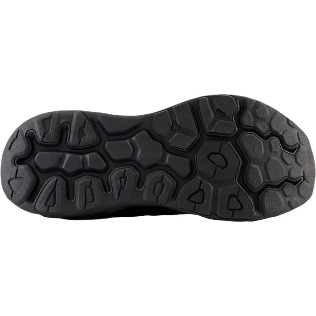Sole of Black New Balance Men's 840 Slip Resistant Work Shoe. Fresh Foam cushioning. Black tread