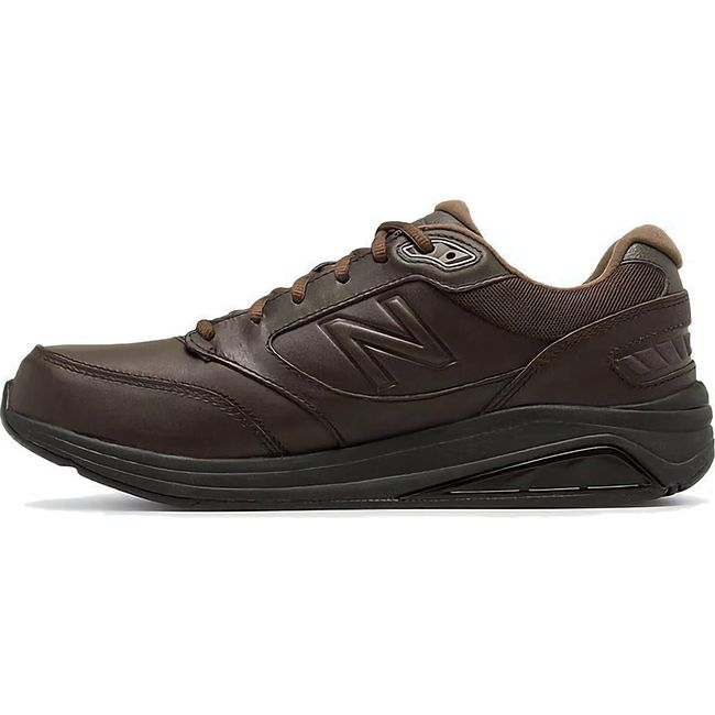 Medial side of New Balance 928 Men's Stability Walking Shoe with Rollbar in Brown leather
