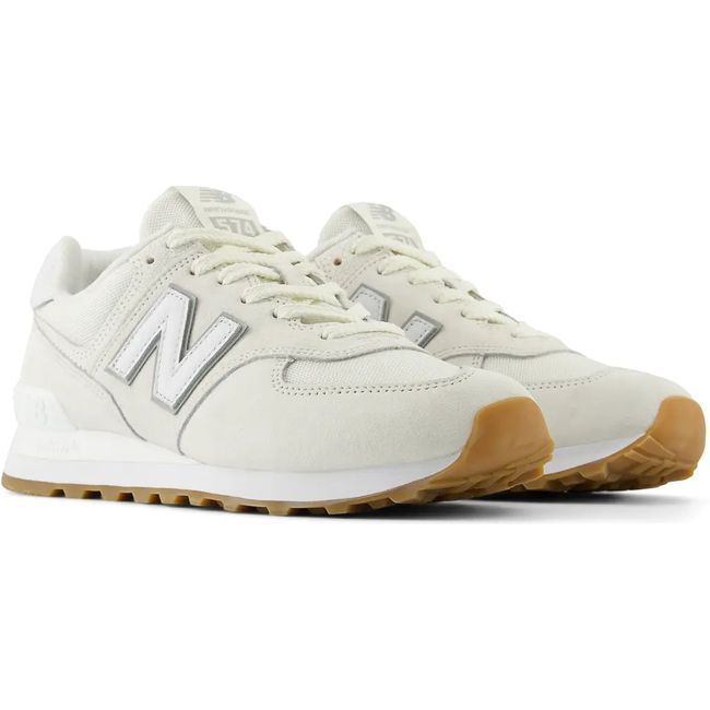 New Balance Unisex 574 Lifestyle Shoe White/White U574RAD