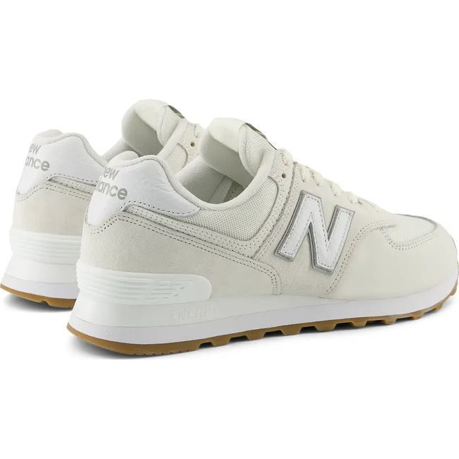 New Balance Unisex 574 Lifestyle Shoe White/White U574RAD