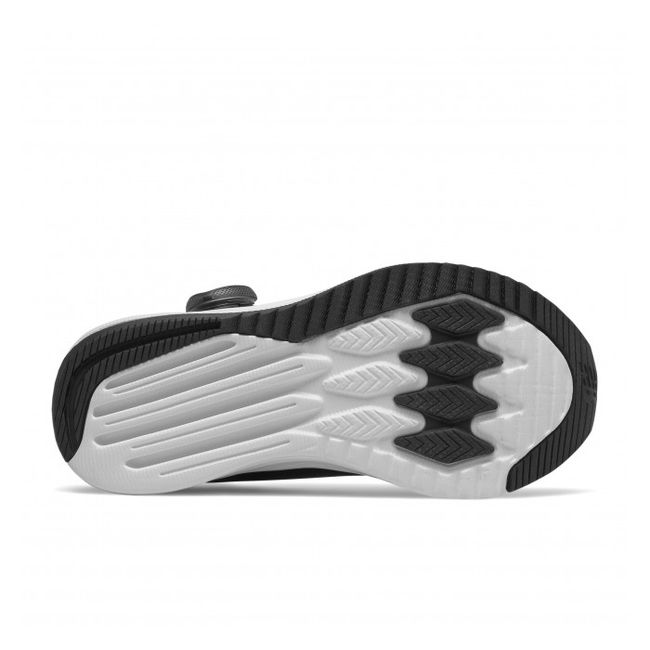 White sole of New Balance Kids' FuelCore Reveal BOA Running Shoe in black