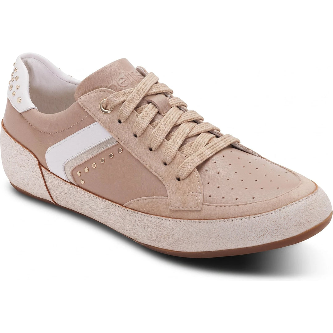 Aetrex Tess Sneaker Tan - front view