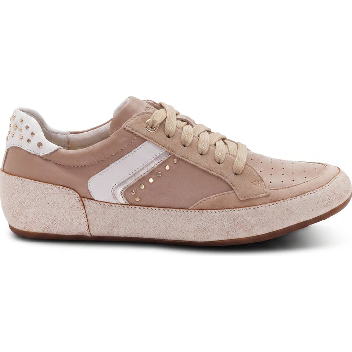 Aetrex Tess Sneaker Tan - lateral view