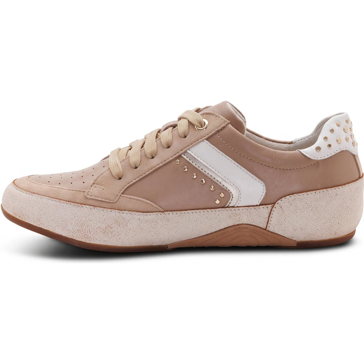 Aetrex Tess Sneaker Tan - medial view