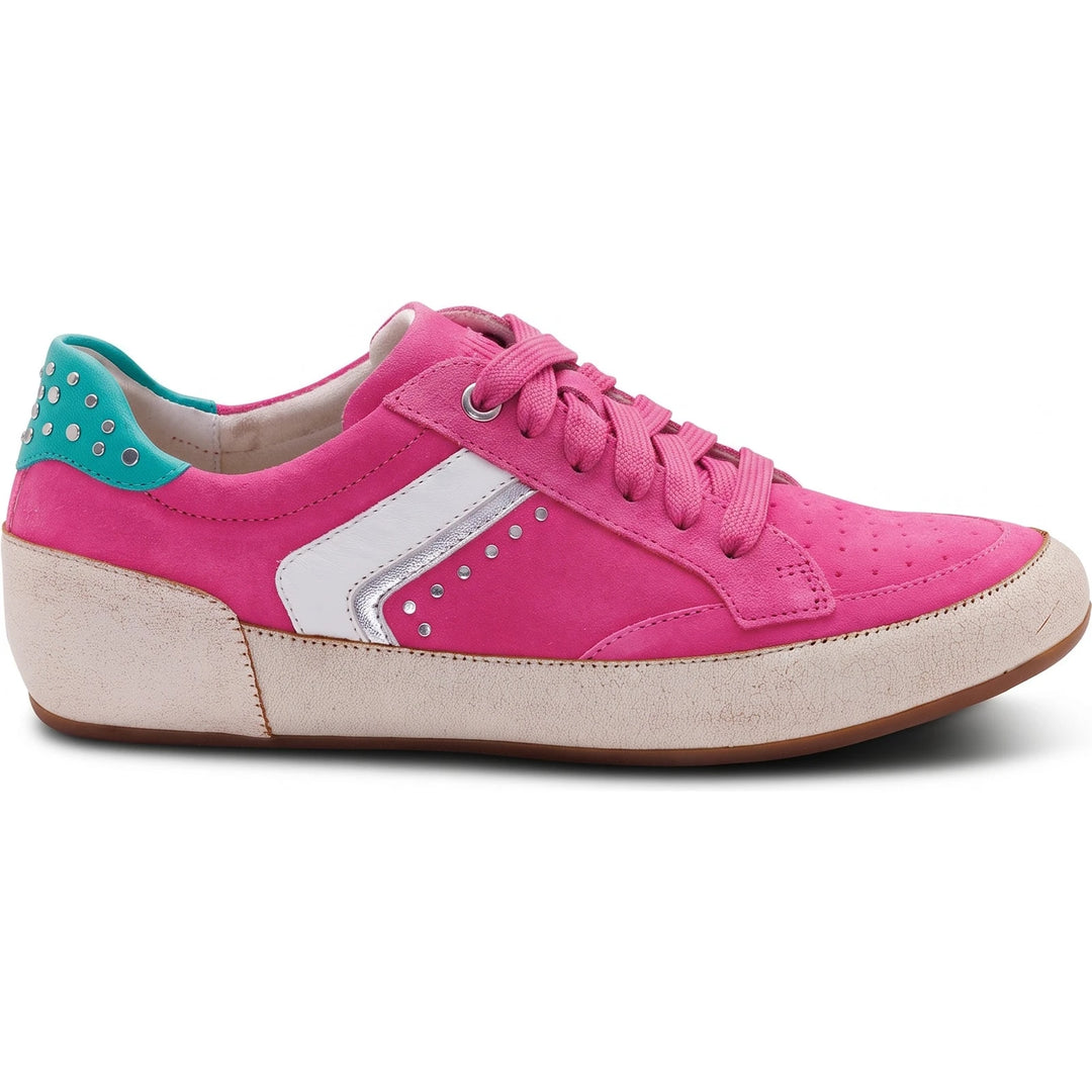 Aetrex Tess Sneaker Hot Pink - lateral view