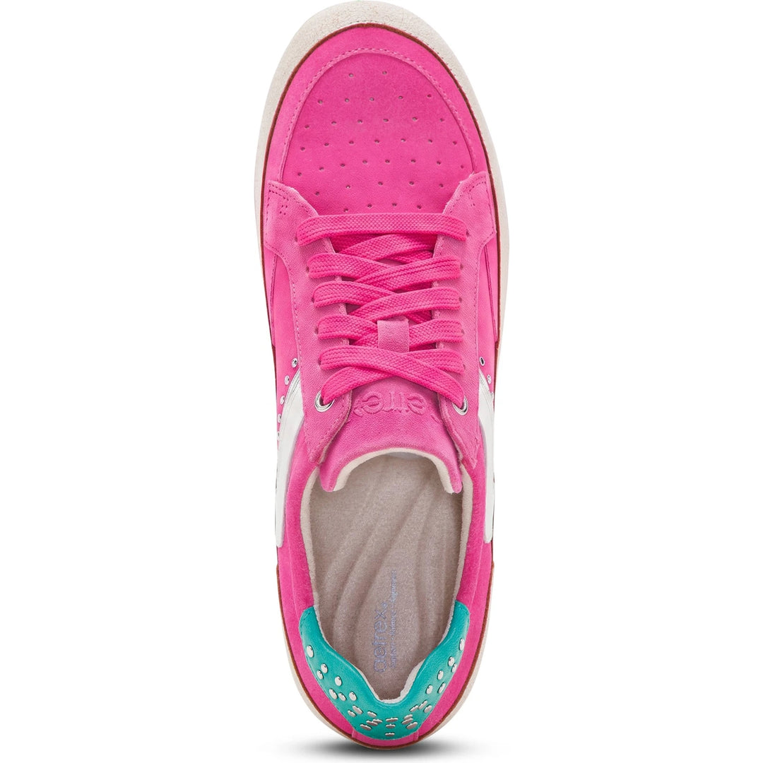 Aetrex Tess Sneaker Hot Pink - top view