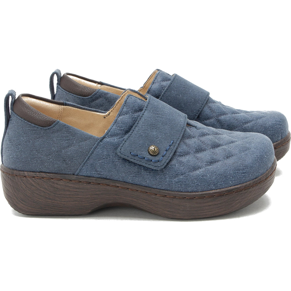 Alegria Women's Oasys Shoe in Denim Diamond, lateral view