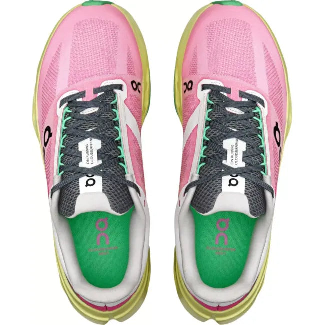Upper of On Running Women's Cloudsurfer Next Running Shoes in pink limelight