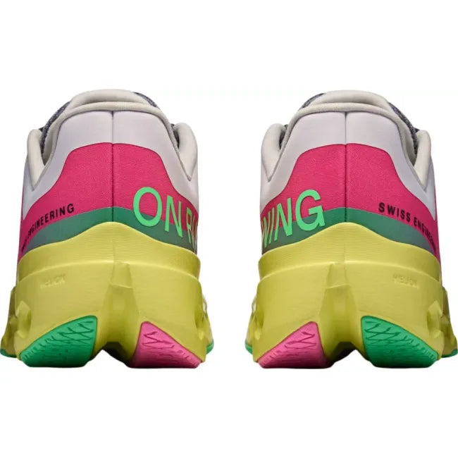 Heels of On Running Women's Cloudsurfer Next Running Shoes in pink limelight