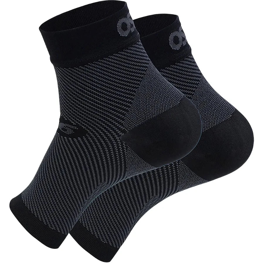 Pair of OS1st FS6 Plantar Fasciitis Compression Foot Sleeves in Black