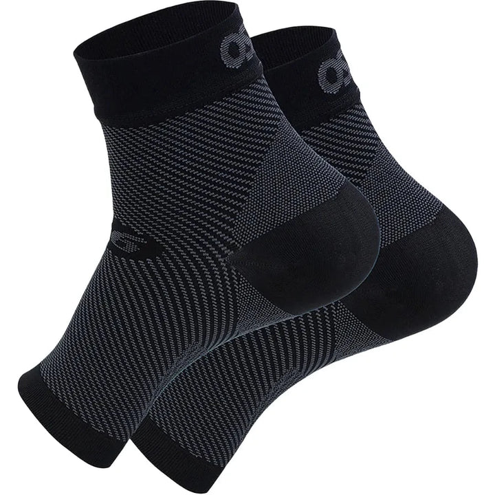 Pair of OS1st FS6 Plantar Fasciitis Compression Foot Sleeves in Black